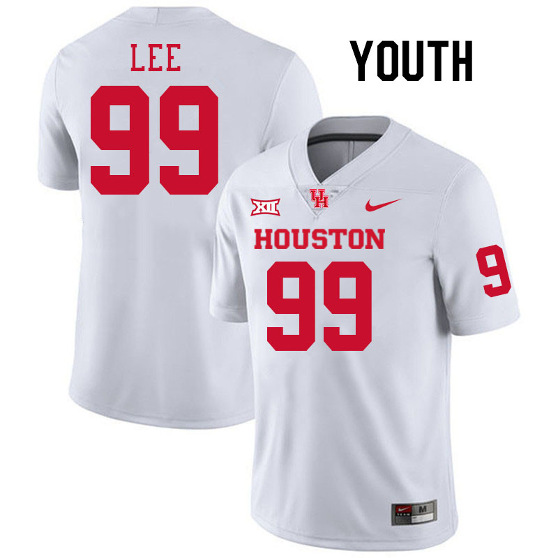 Youth #99 Quindario Lee Houston Cougars College Football Jerseys Stitched-White